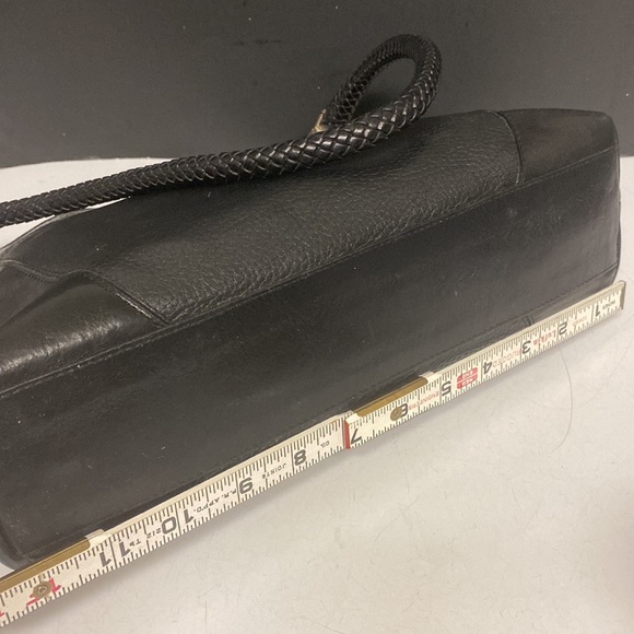 BRIGHTON Black Pebbled Leather Shoulder Bag Purse - Picture 11 of 17